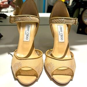 Jimmy Choo Lace Embellished Sandals